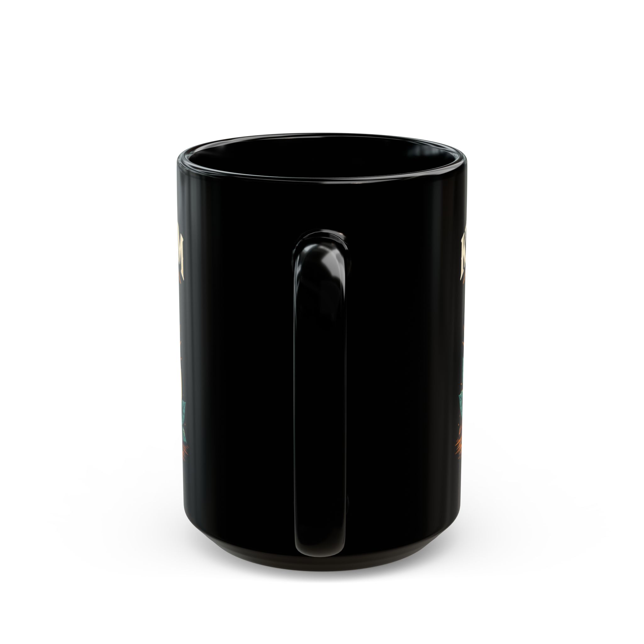 Keep Calm Coffee Break black mug, 15 oz, back view