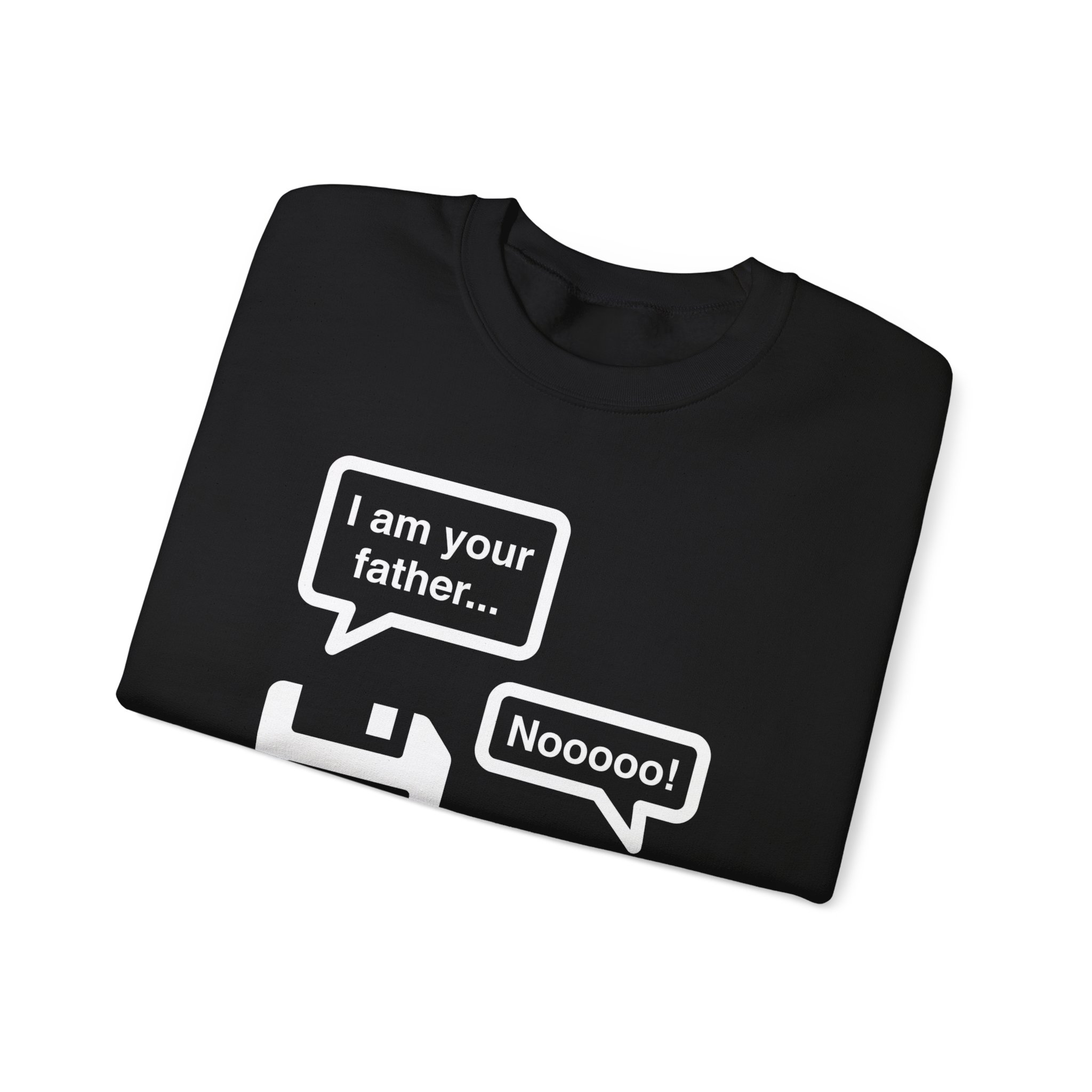 The Data Awakens crewneck sweatshirt in Black, folded