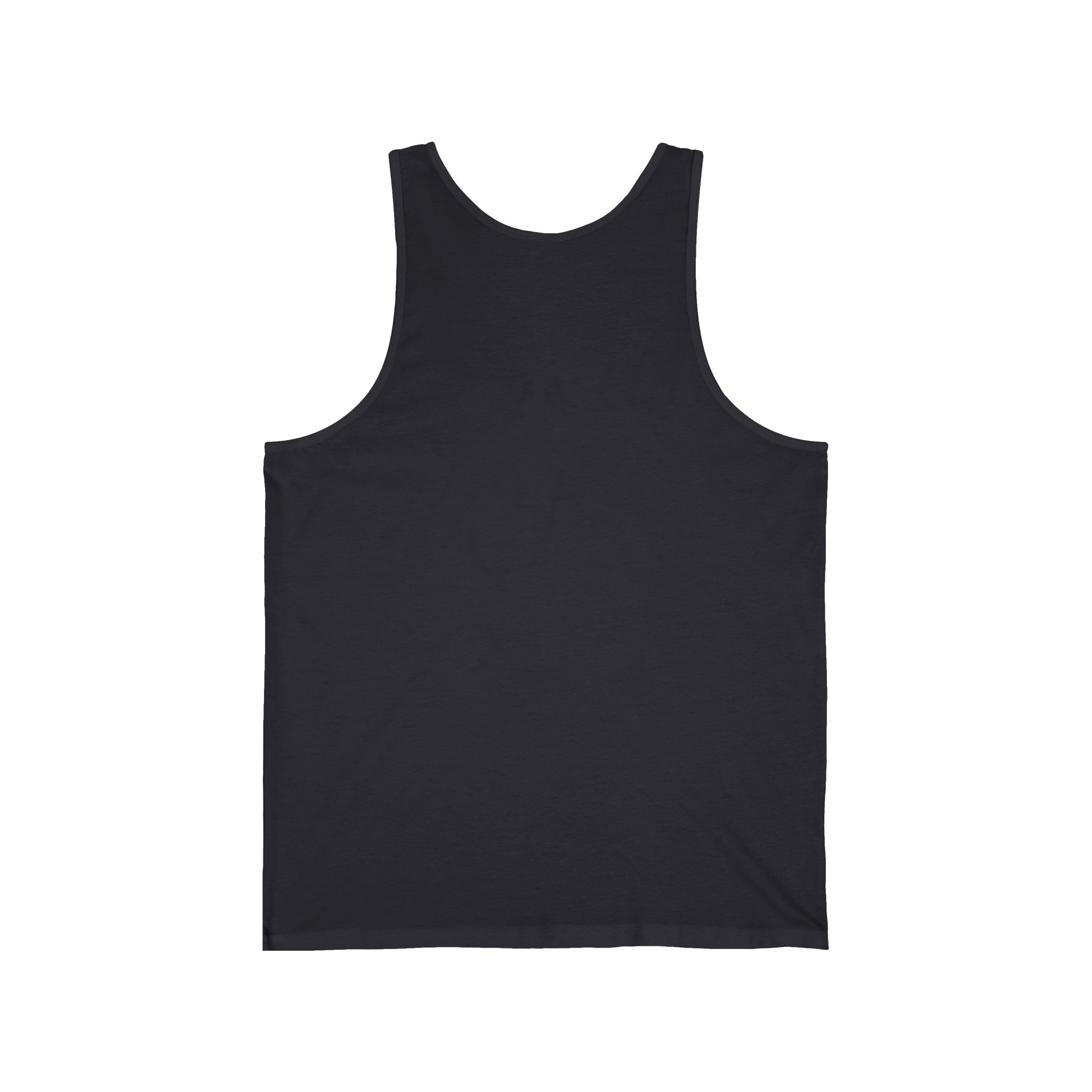 Code Dad unisex tank in Dark Grey, back view