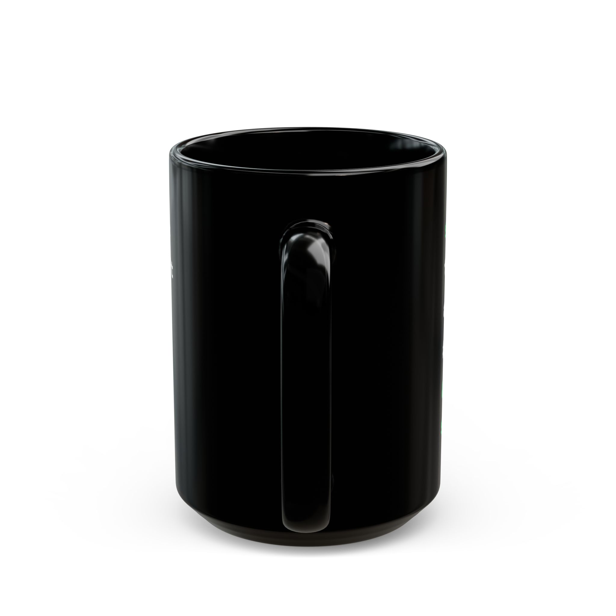 cat truth.txt black mug, 15 oz, back view