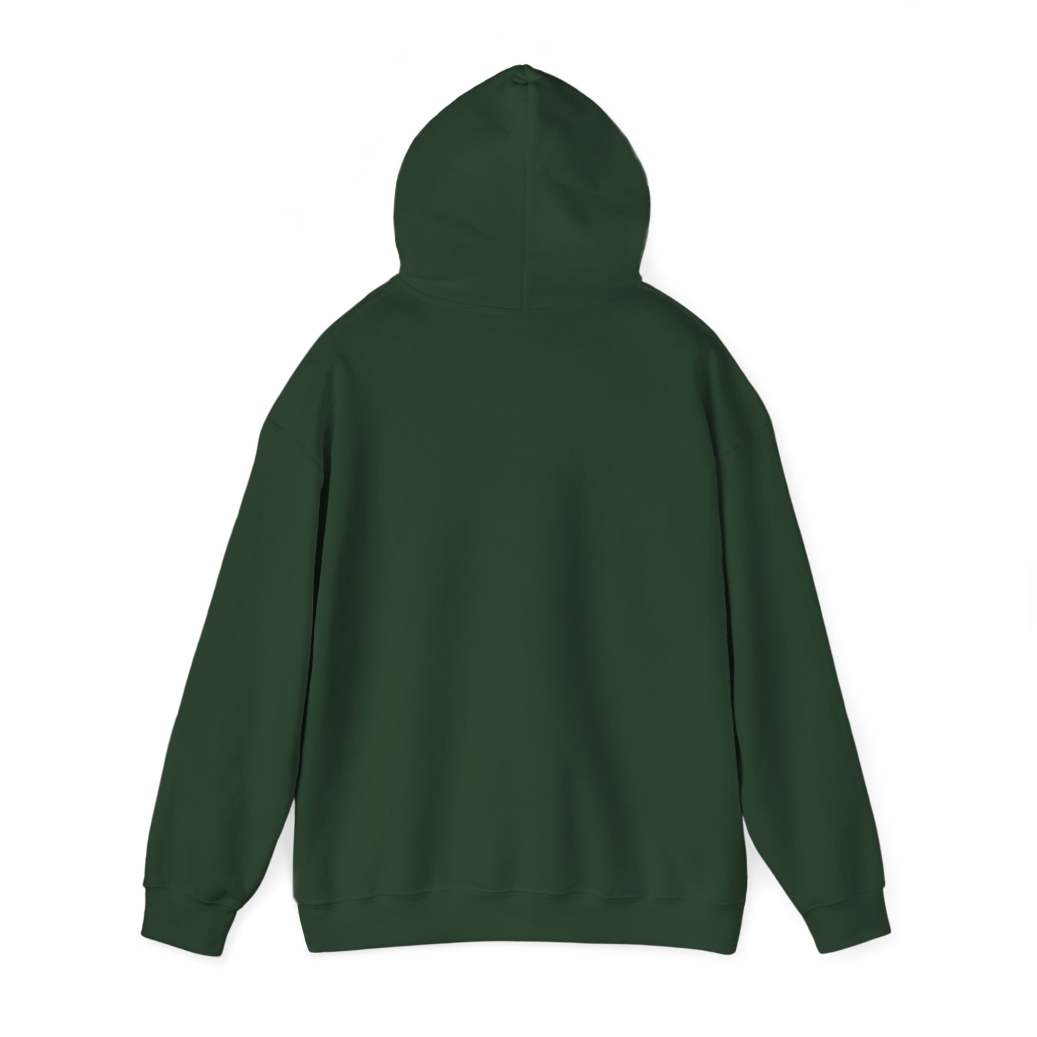 Best Dad Ever hoodie in Forest Green, back view, second angle
