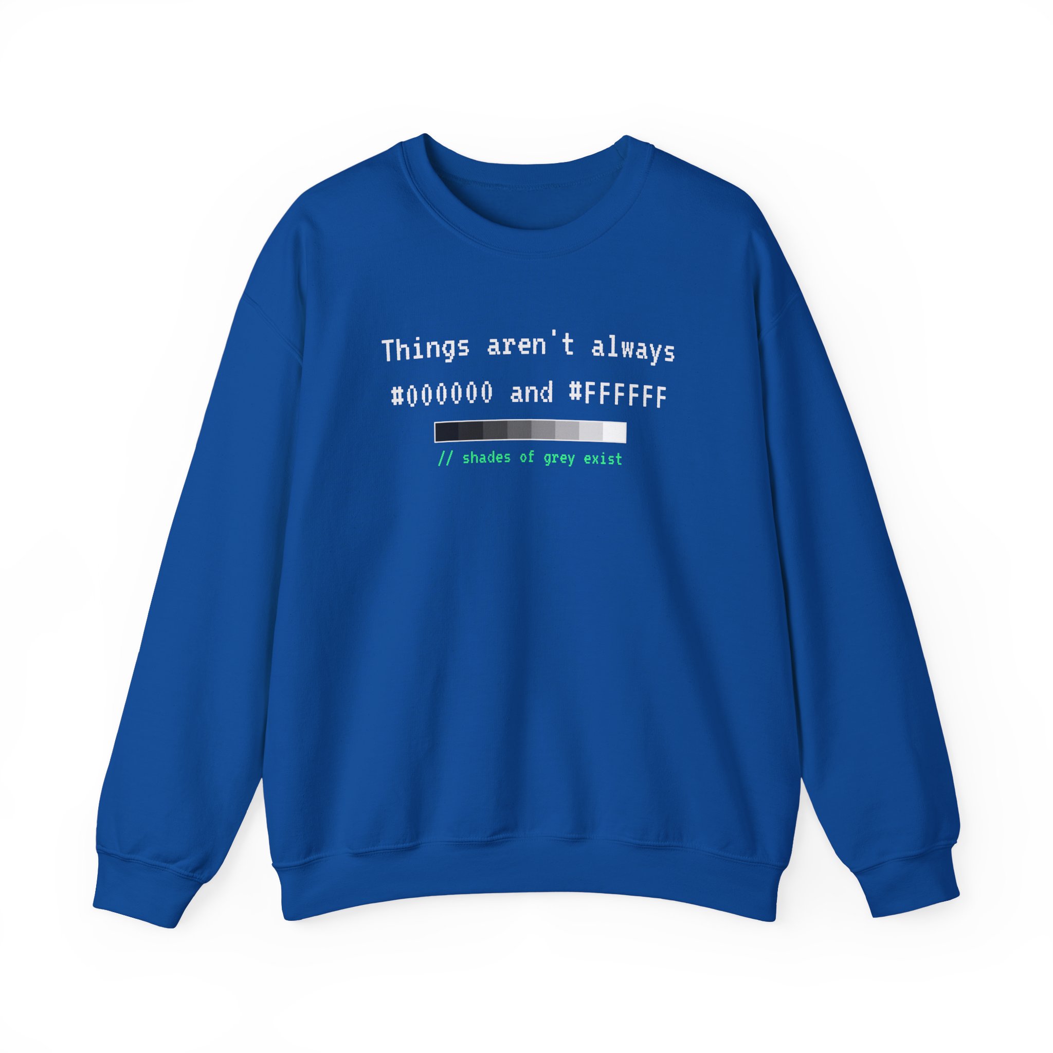 Shades of Grey Exist crewneck sweatshirt in Royal, front view