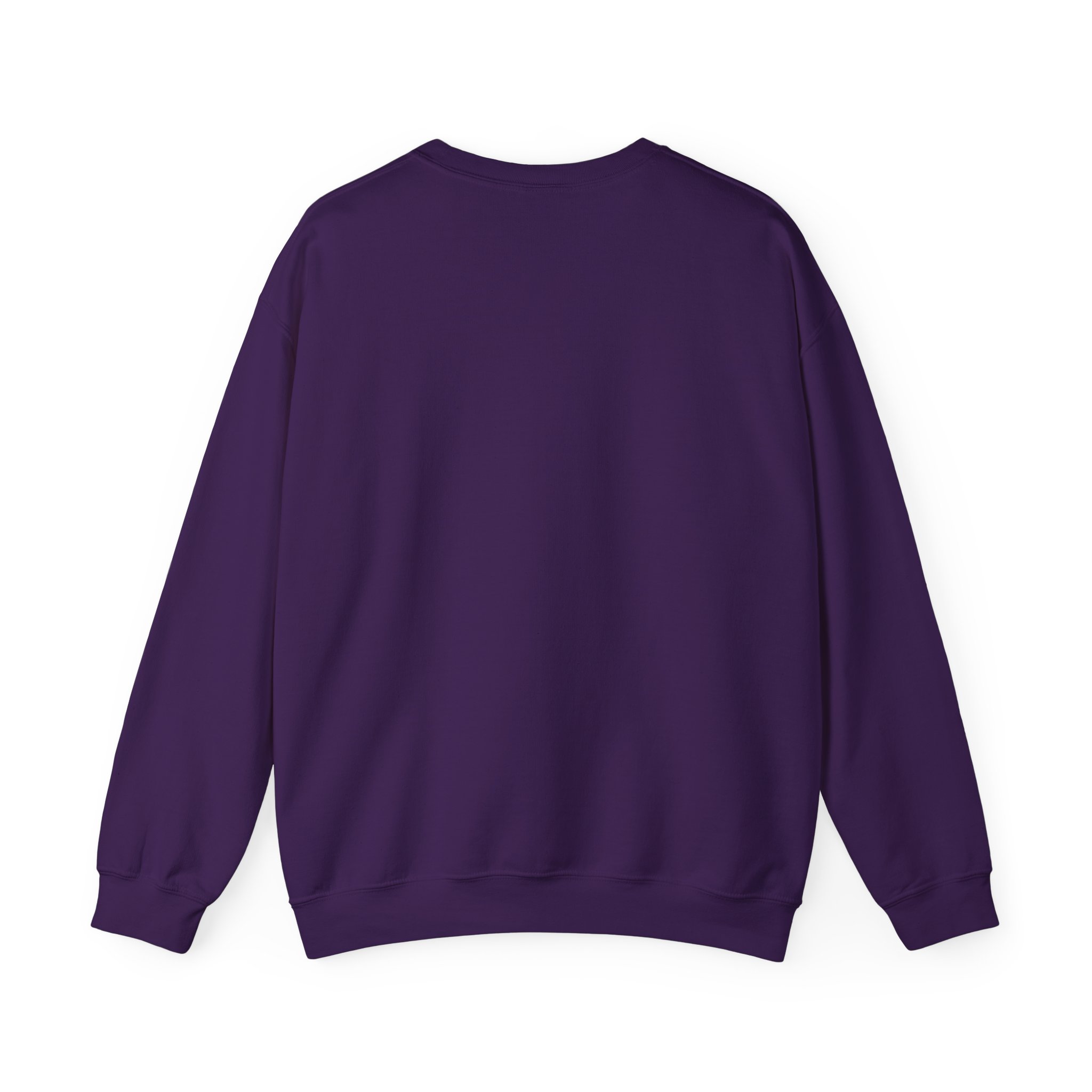 Gone But Not Formatted crewneck sweatshirt in Purple, back view