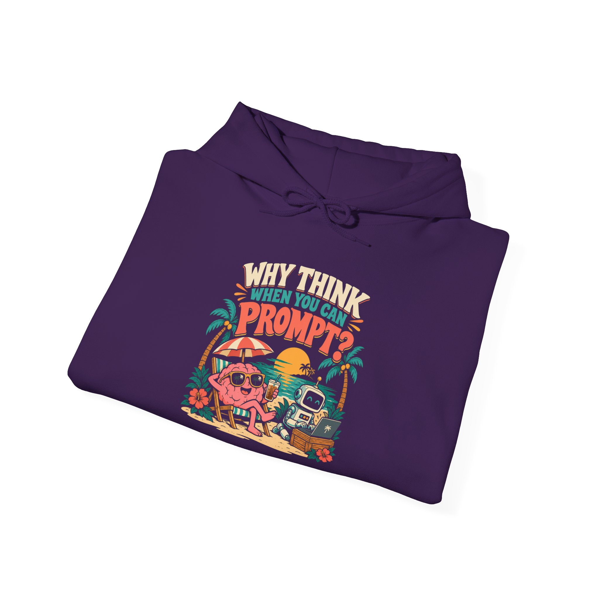 Prompt Beach Brain hoodie in Purple, folded